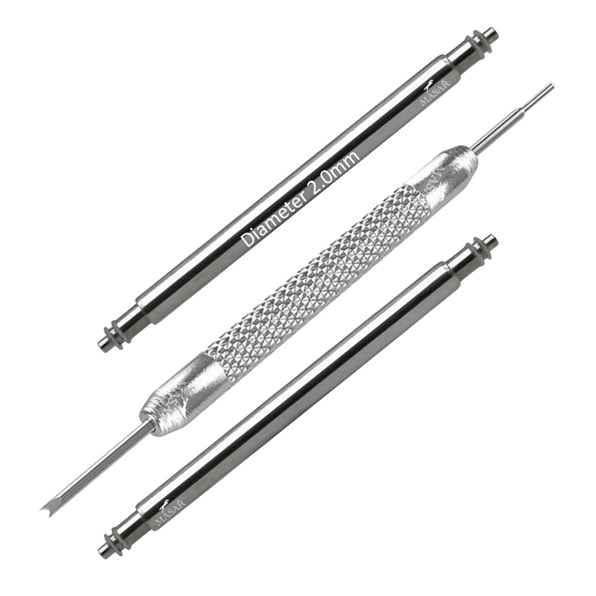 Masar compatibile con Omega 24 mm Ø 2,0 mm - Barre a molla per cinturino orologio - Acciaio inossidabile 316L - 2 pezzi