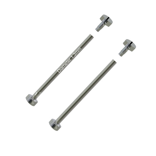 Rivetto - 10mm a 28mm Ø 1,3mm - Testa piatta H Ø 4,0mm, Vite imitazione - Chiusura per cinturino orologio - 2 pezzi