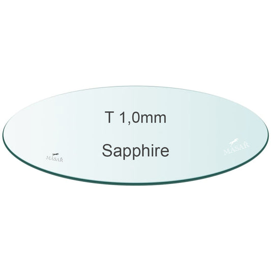 Masar Spessore 1,0mm 1mm - Vetro Orologio - Zaffiro Rotondo Piatto - Ø 13,0mm a 18,9mm - 1 Pz