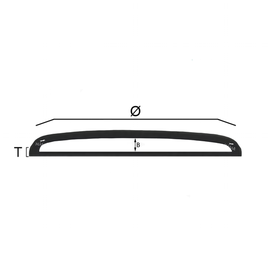 Vetro per orologio Masar Ø 33,4 mm a 49,8 mm T 1,0 mm BCL - Acrilico a bassa cupola - 1 pezzo