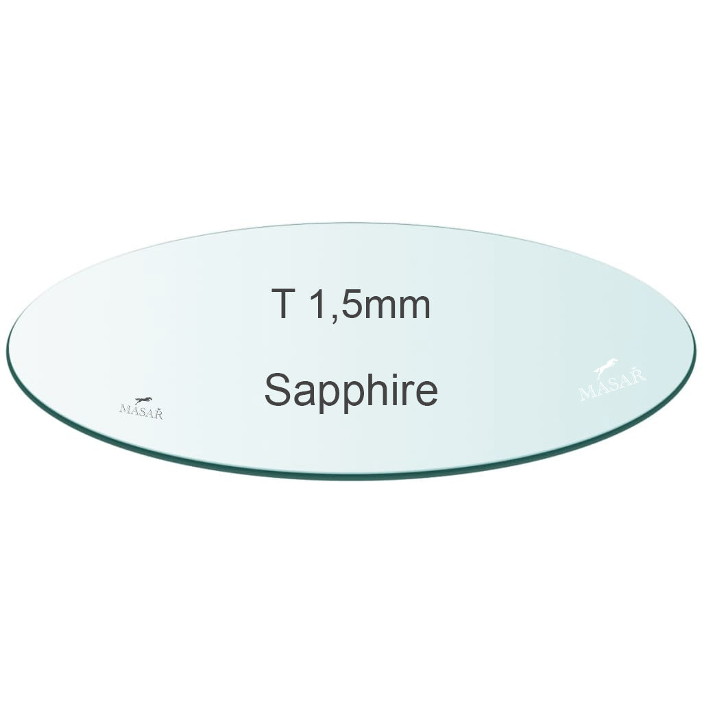 Masar Spessore 1,5mm - Vetro Orologio - Zaffiro Piatto Rotondo - Ø 17,0mm a 45,0mm - 1 Pz