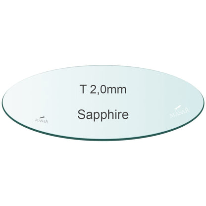 Masar Spessore 2,0mm 2mm - Vetro Orologio - Zaffiro Piatto Rotondo - Ø 17,0mm a 45,0mm - 1 Pz