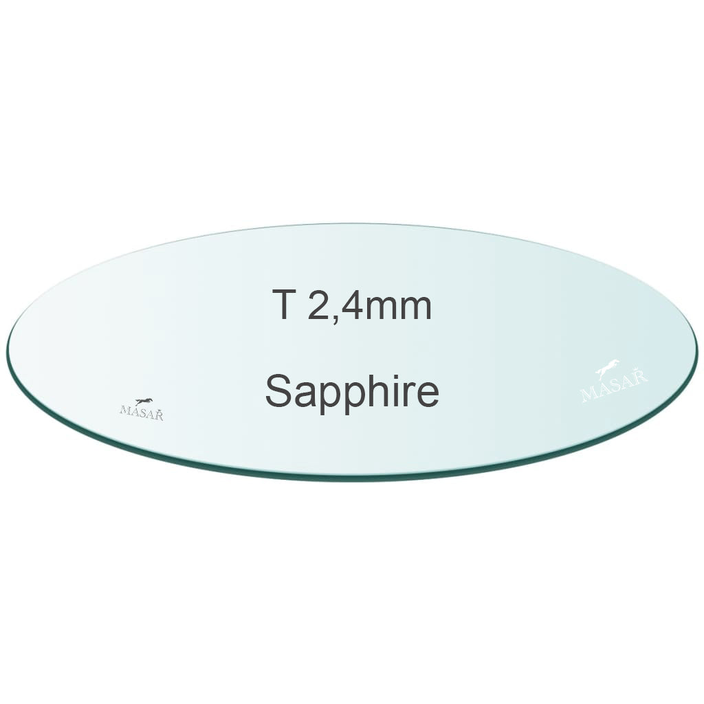 Masar Spessore 2,4mm - Vetro Orologio - Zaffiro Piatto Rotondo - Ø 17,0mm a 45,0mm - 1 Pz