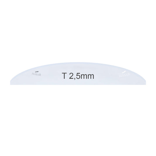 Masar Spessore 2,5 mm - Ø 23,5 mm a 50,0 mm Vetro per orologio - Piatto completamente bombato - Minerale rotondo - 1 pz