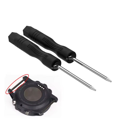 Tubo, barra con vite a stella Torx nera, diametro 1,8 mm - Chiusura per cinturino orologio - 2 pezzi