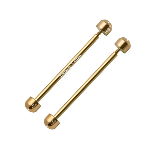 Barre a vite Masar - Oro - Diametro 1,4 mm, Testa H Ø 3,7 mm - Fissaggio cinturino orologio - 2 pezzi