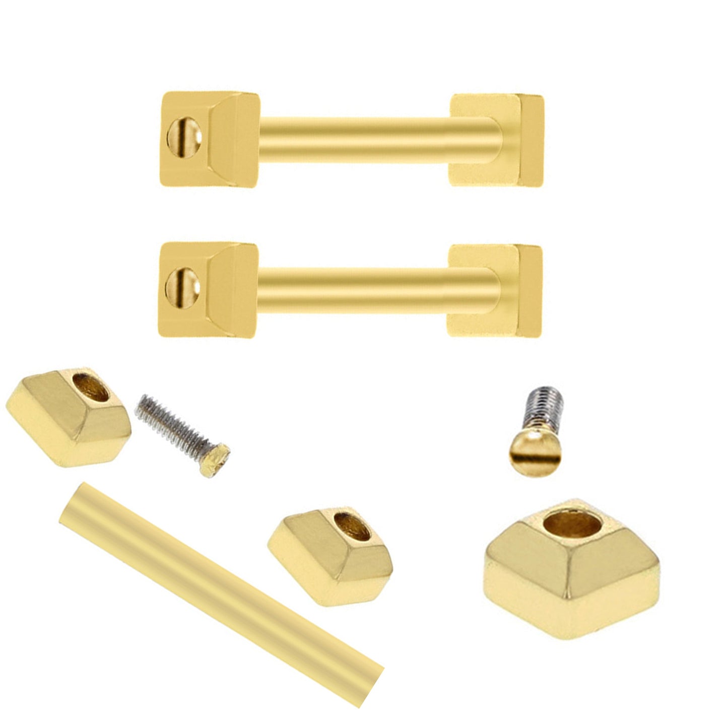 Viti - Compatibili con Cartier Pasha - Manici - Barra a vite - Attacco bracciale - Oro