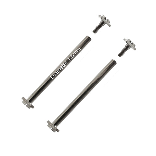 Vite - 10mm a 30mm Ø 1,5mm - Testa H Ø 3,0mm - Attacco cinturino orologio - Argento - 2 Pz