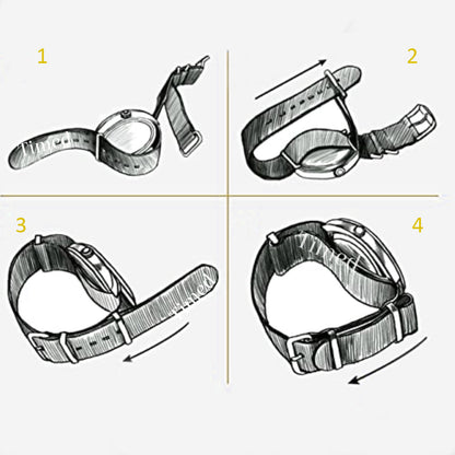 Pelle liscia NATO da 20 a 22 mm, trattata con olio - 1 pz - venduta singolarmente