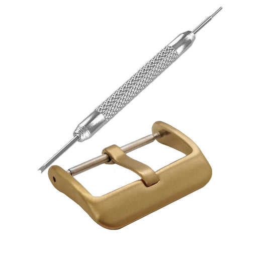 Fibbia color oro per cinturino orologio da 16 a 30 mm, larghezza 3 mm