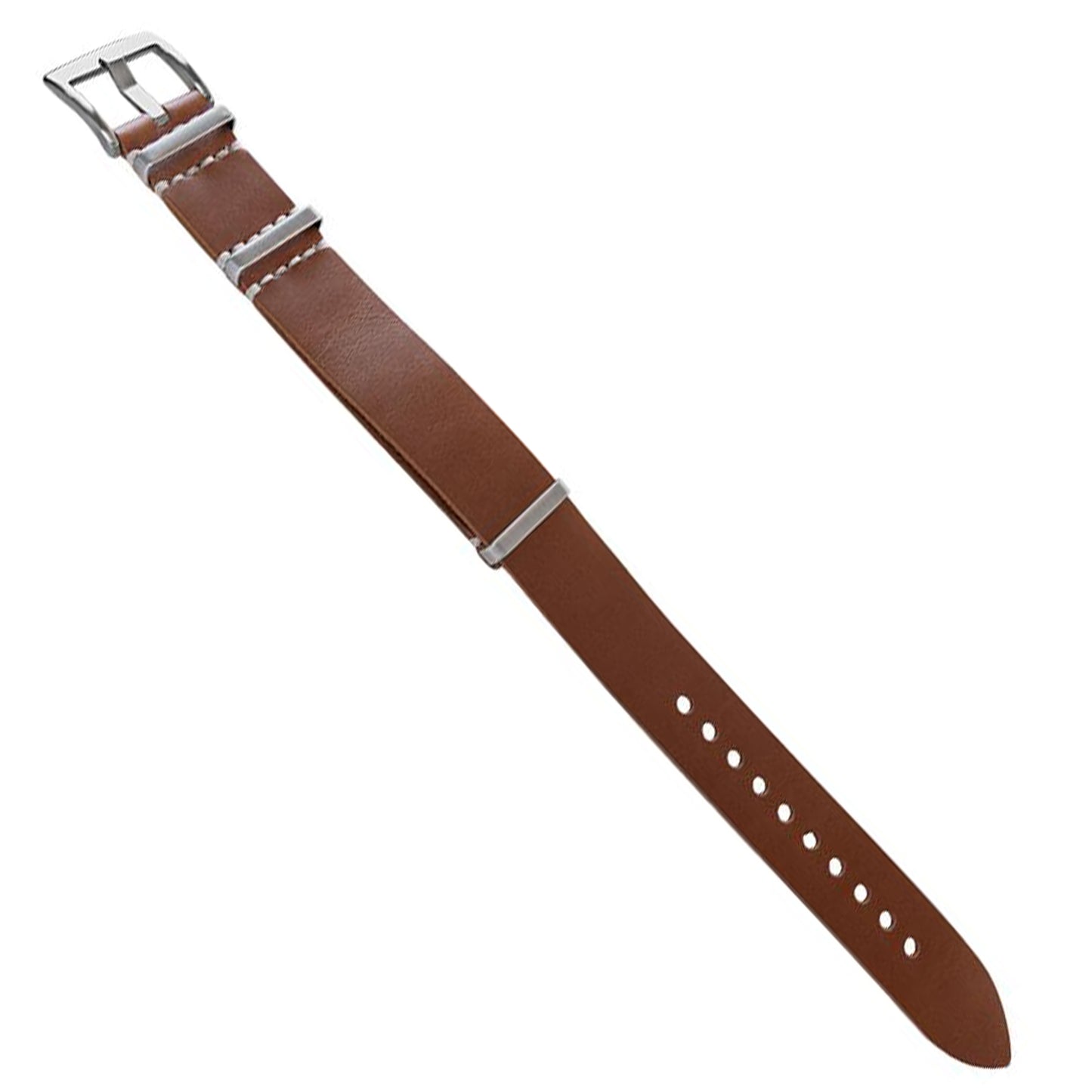 Pelle liscia NATO da 20 a 22 mm, trattata con olio - 1 pz - venduta singolarmente