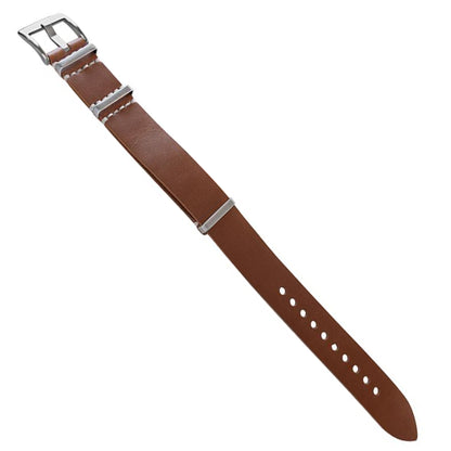 Pelle liscia NATO da 20 a 22 mm, trattata con olio - 1 pz - venduta singolarmente