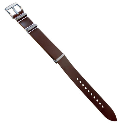 Pelle liscia NATO da 20 a 22 mm, trattata con olio - 1 pz - venduta singolarmente