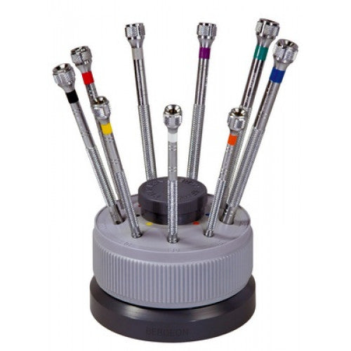 Kit 5970 Bergeon - Cacciavite con supporto girevole - ottone cromato