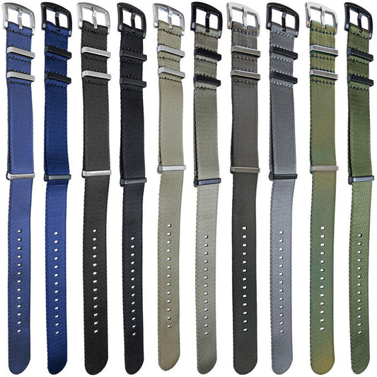 Cinturini per orologi NATO United Large Buckle da 18 a 22 mm - 1 pezzo - venduti singolarmente